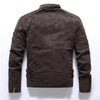 Männers faux-leder motorradjacke – stylische freizeitmode mit besonderen details