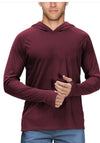 Leichtgewichtiger uv-schutz hoodie für männer - langarm upf 50+ für outdoor-aktivitäten