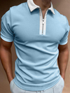 Männer zip-kragen polo-shirt – moderne freizeitmode aus hochwertigem stoff für casual anlässe