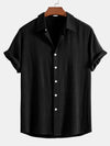 Herren kurzarmhemd - leichtes sommeroutfit mit schickem knopfdesign für den alltag