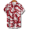 Blumenmuster kurzarmhemd - vielseitiges casual shirt für männer