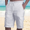 Cargo shorts - lässigi leinen shorts für männer mit taschen