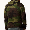 Männers grüne strickcardigan - stylisches camouflage-design für lässige anlässe und gemütliche abende