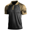Männers taktik polo-shirt mit flaggen-patchwork - lässig für outdoor-aktivitäten