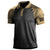 Männers taktik polo-shirt mit flaggen-patchwork - lässig für outdoor-aktivitäten