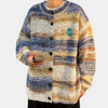 Männlicher strickcardigan in stylischem blau – lässige freizeitmode für büro und freizeit