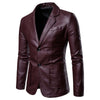 Männerschneiderlederjacke - stilvolles büro-outfit, elegante blazerjacke