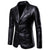 Männerschneiderlederjacke - stilvolles büro-outfit, elegante blazerjacke