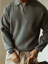 Gestrickter polo-pullover - edle herren-strickmode