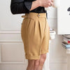 Herren knielange shorts mit eleganter faltenoptik für stilvolle sommeroutfits