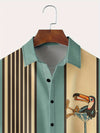 Männershirt im retro streifenlook für den sommer - grün und leicht
