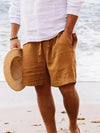 Männer leichte leinen shorts - sommerhosen für entspannte tage