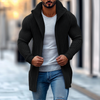 Männlicher ribbed strick-cardigan - vielseitiger mid-length für büro und freizeit