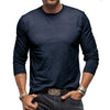 Langarm-cotton t-shirt - klassisches casual-oberteil für männer