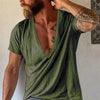 Männers v-neck t-shirt - atmungsaktives baumwoll-casual wear für den alltag
