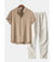 2-teilige leinen sommerkombination – stilvolles herren casual-shirt und hose