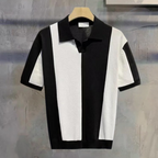 Herren Strick-Polohemd - Zeitgemäßes Kurzarm-Shirt Casual