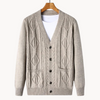 Männer strickjacke - stilvolle freizeitoberbekleidung - gemütlicher pullover mit taschen