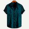 Männer floral abendhemd - luftiges kurzarm button-up für smarte freizeit-anlässe