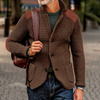 Männer dicker strick-cardigan - gemütlicher knopf-jumper mit praktischen taschen