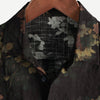 Männer kurzärmliges shirt mit braunem blumenmuster – lässiges sommeroberteil