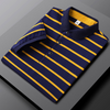 Männlicher gestreifter polo-shirt - vielseitiges lässiges sommeroberteil für den täglichen stil