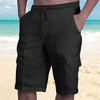 Cargo shorts - lässigi leinen shorts für männer mit taschen