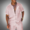 2-teilige herren leinen sommergarnitur - klassischer casual-look für warme tage