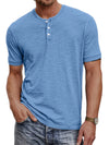 Männer henley t-shirt - luftiger baumwollmix für lässige alltagslooks