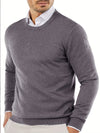 Männlicher v-ausschnitt strickpullover - leichte strickmode für den alltag