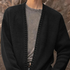 Männer leichtgewichtiger schwarzer sommercardigan - vielseitiger offener pullover