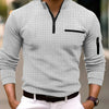 Lässiger zip-pullover - moderne herren langarmtop