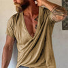 Männers v-neck t-shirt - atmungsaktives baumwoll-casual wear für den alltag