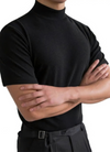 Männer t-shirt mit kurzem ärmel - trendiges high-neck für den alltag - modernes, leichtes strickoberteil für lässige anlässe