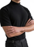 Männer t-shirt mit kurzem ärmel - trendiges high-neck für den alltag - modernes, leichtes strickoberteil für lässige anlässe