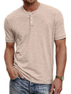 Männer henley t-shirt - luftiger baumwollmix für lässige alltagslooks