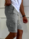 Männer cargo shorts mit zugband - trendige, leichte shorts für lässige anlässe, zahlreiche taschen