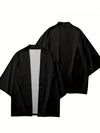 Männers kimono-jacke für lässige outfits - luftiger offener vorn-top für entspannte anlässe