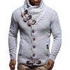 Männers kabelstrick cardigan - stylische freizeitmode mit holzknebeln