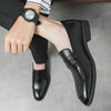 Herren elegante leder slipper - stilvoll für büro & abendanlässe
