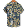 Blumenmuster kurzarmhemd - vielseitiges casual shirt für männer