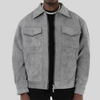 Männers faux-suede jacke – moderne freizeitjacke für den alltag