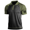 Männers taktik polo-shirt mit flaggen-patchwork - lässig für outdoor-aktivitäten