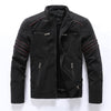 Männers faux-leder motorradjacke – stylische freizeitmode mit besonderen details