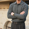 Männers longsleeve polo shirt – chic für freizeit und business – hochwertiges strickmaterial für besondere anlässe