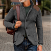 Männer dicker strick-cardigan - gemütlicher knopf-jumper mit praktischen taschen