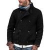 Männers strickjacke mit doppelreiher – warme wollmischung für lässige alltagsoutfits