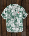 Männer casual shirt mit vintage koi-fisch design - künstlerisches kurzarmoberteil für den alltag