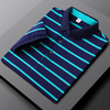Männlicher gestreifter polo-shirt - vielseitiges lässiges sommeroberteil für den täglichen stil