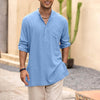 Leinen-baumwolle gemütlich shirt - stylisches casual-hemd für männer